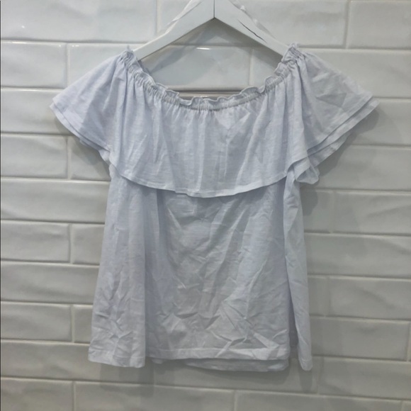 SAKS Fifth Avenue Ruffle Off Shoulder Top - Picture 3 of 7